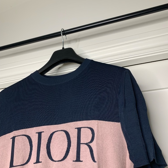 Dior Logo Navy Knit Top - Picture 2 of 6